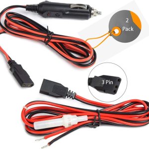 Cable de alimentación de radio Cb de 2 cables, 15 A, 3 pines, cable de alimentación CB con enchufe de encendedor de cigarrillos de 12 V para radio Cable de alimentación de radio Cb de 2 cables, 15 A, 3 pines, cable de alimentación CB con enchufe de encendedor de cigarrillos de 12 V para radio
