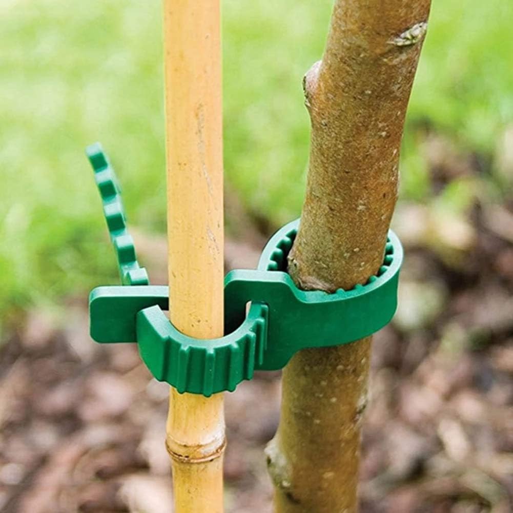 8 bandas de soporte para estacas de árbol, entrelazado ajustable resistente, reutilizables, para plantas de jardín y arbustos de 9.4 pulgadas