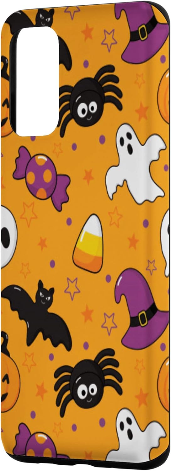 Funda para Galaxy S20+ con diseño de estrellas de calabaza, color negro