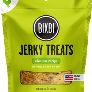 BIXBI Golosinas para perros Jerky, pollo original, 10 onzas, golosinas para perros sin granos hechas en Estados Unidos, alto en proteínas, nutrición BIXBI Golosinas para perros Jerky, pollo original, 10 onzas, golosinas para perros sin granos hechas en Estados Unidos, alto en proteínas, nutrición