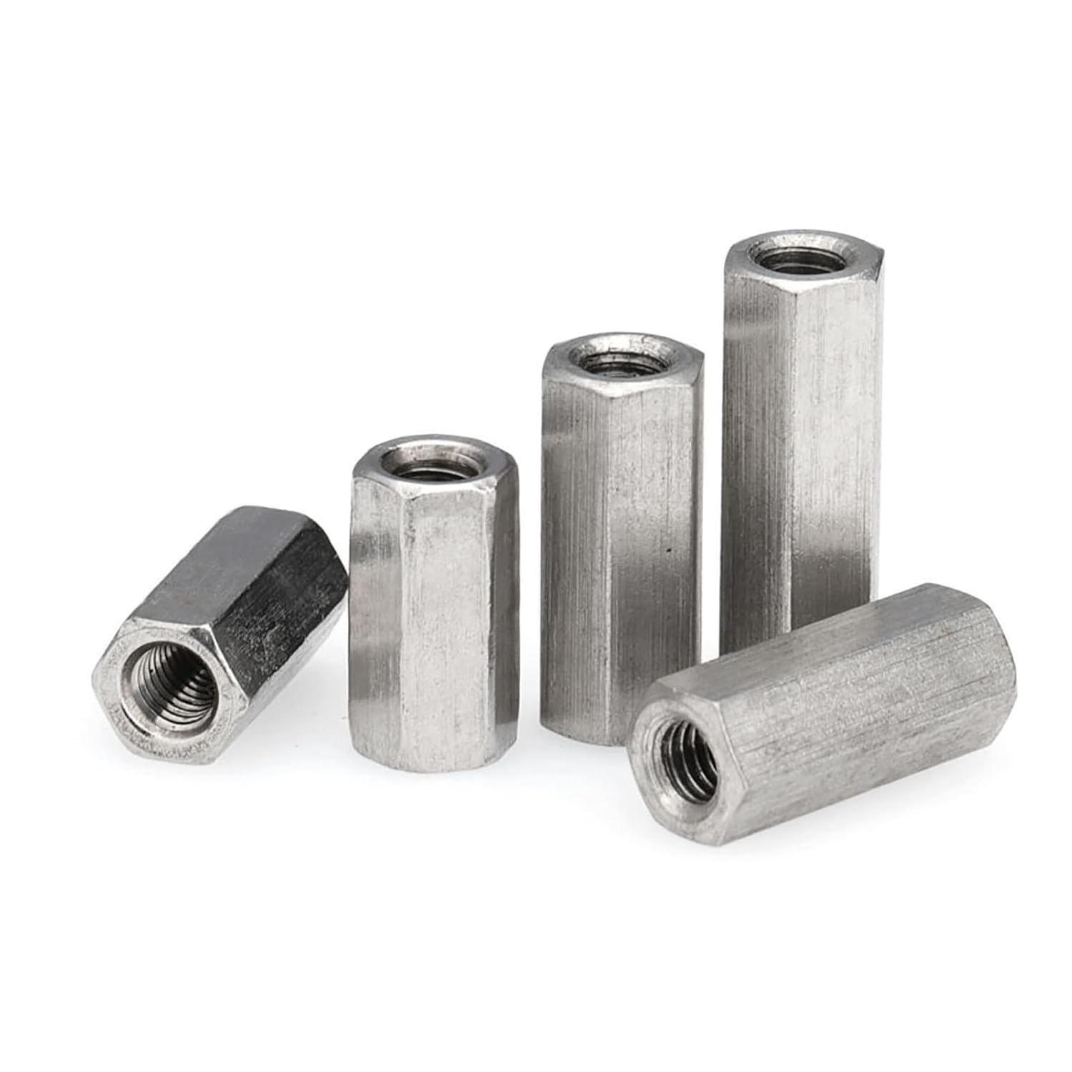 1 pieza de rosca izquierda 304 de acero inoxidable Hex Rod acoplamiento tuercas separador largo tuerca hexagonal M6 M8 M10 M12 M14 M16 (color