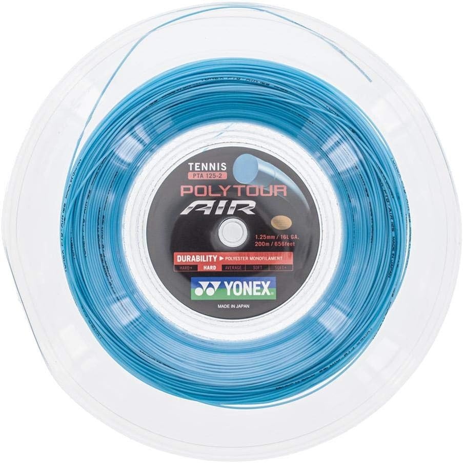 YONEX Polytour Air 125 – Carrete de cuerda para tenis, color azul cielo