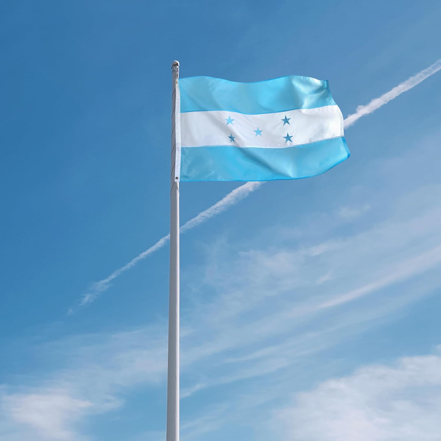 Anley EverStrong Series – Bandera de Honduras de 3 x 5 pies, nailon resistente, rayas bordadas y cosidas, 4 filas de costuras de cerradura, banderas