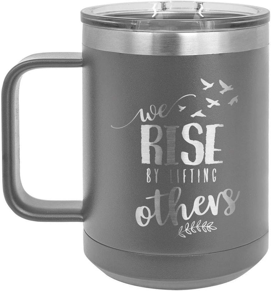 ONLYGIFTS.COM – Taza de café con tapa deslizante (13.0fl oz), diseño con texto en inglés, Gris