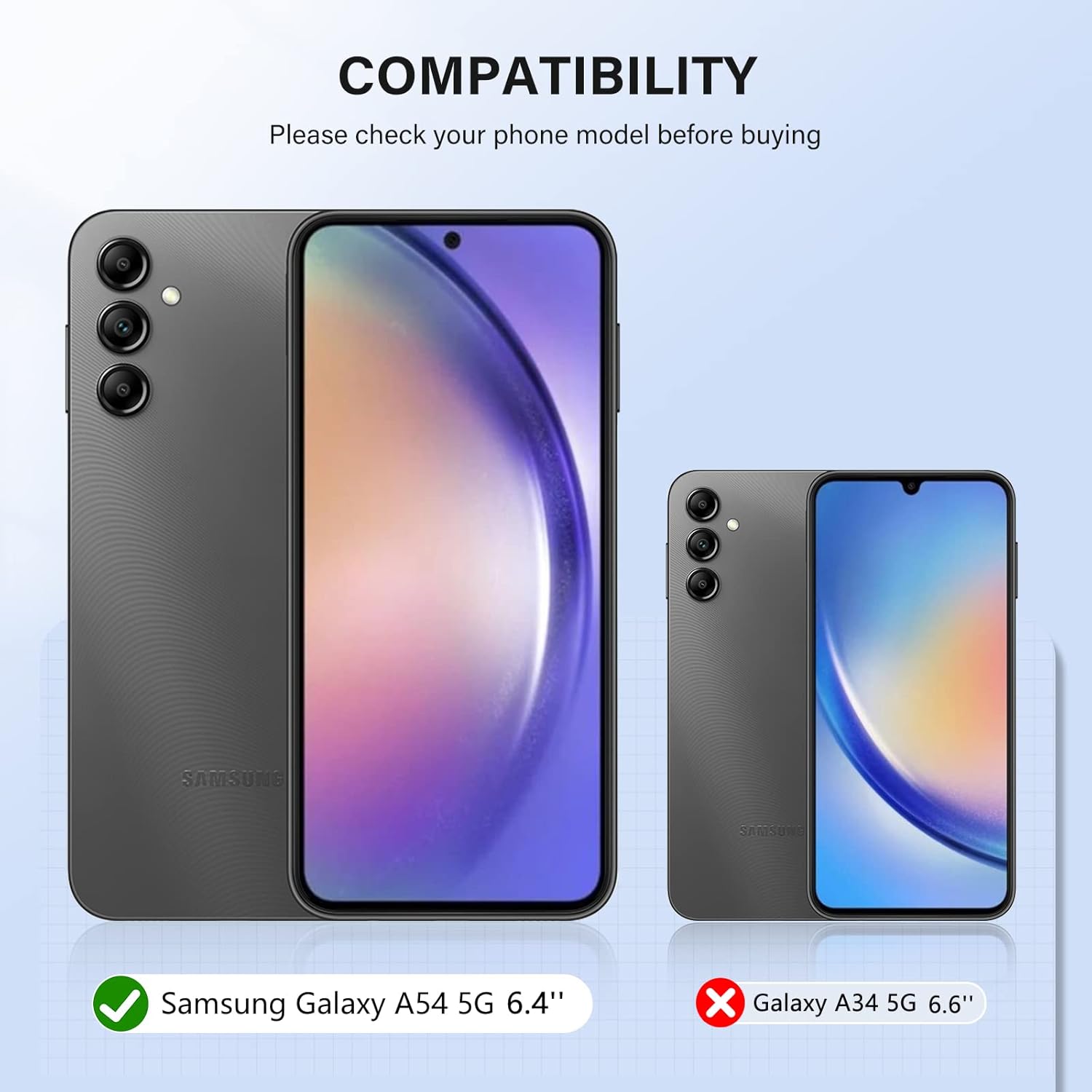 ZUSLAB Funda de silicona compatible con Samsung Galaxy A54 5G 2023, 1 protector de pantalla de vidrio templado, funda de goma TPU de cuerpo completo
