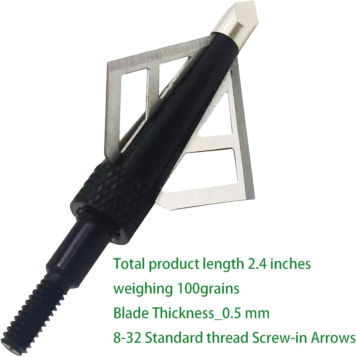 ArcheryBroadhead Caza Broadheads100Grains Arrow atornillar Arco3BladesHuntingHeadsArrowTips Compatible conBallesta y CompoundBowCamouflage Colores