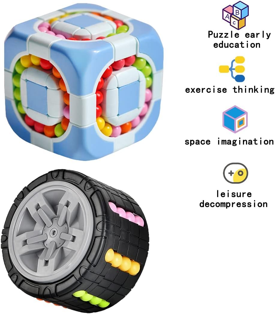 Divertidos y desafiantes juguetes de rompecabezas  Cubo de neumáticos y laberinto de pelotas, para niños y adultos, diseño portátil y duradero