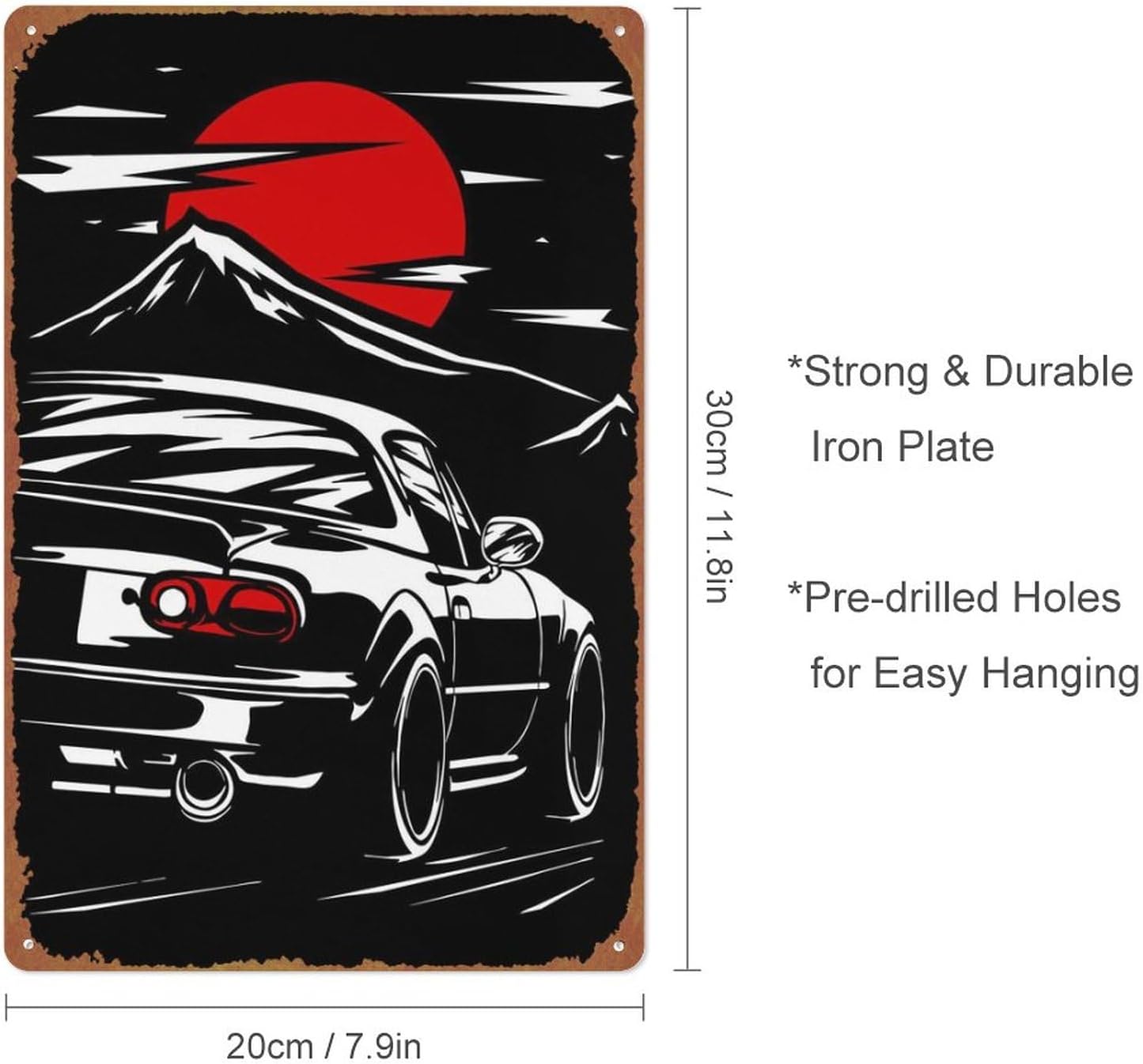 Mazda MX5 Miata – Cartel de metal para pared, divertido letrero de hojalata vintage, cartel de pared para cafetería, bar, restaurante, supermercado,