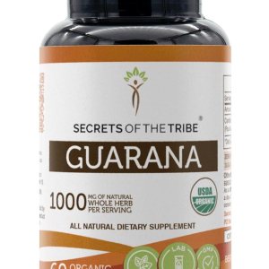 Secrets of the Tribe Guaraná 60 Cápsulas, Hecho con Cápsulas Vegetales y Guaraná (Paullinia cupana) Semilla Seca (60 Cápsulas) Secrets of the Tribe Guaraná 60 Cápsulas, Hecho con Cápsulas Vegetales y Guaraná (Paullinia cupana) Semilla Seca (60 Cápsulas)