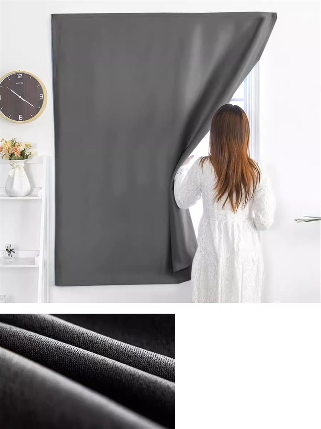 SK Studio Cortinas de puerta, cortinas corredizas para puerta de armario, aisladas, aislamiento térmico, cortinas divisoras de habitación para