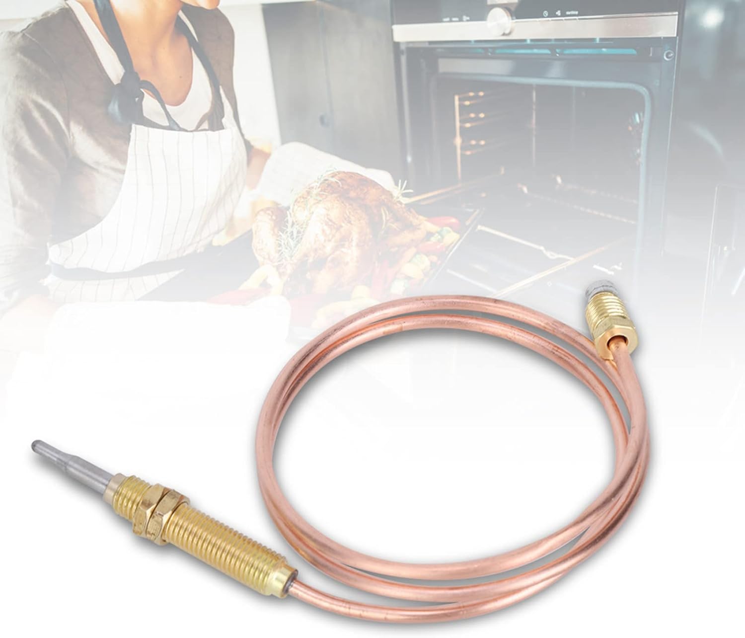 Cyrank Termoacoplador de gas, reemplazo de termopar para fogata de rosca M8 para quemador de gas de calefacción para parrilla de propano para