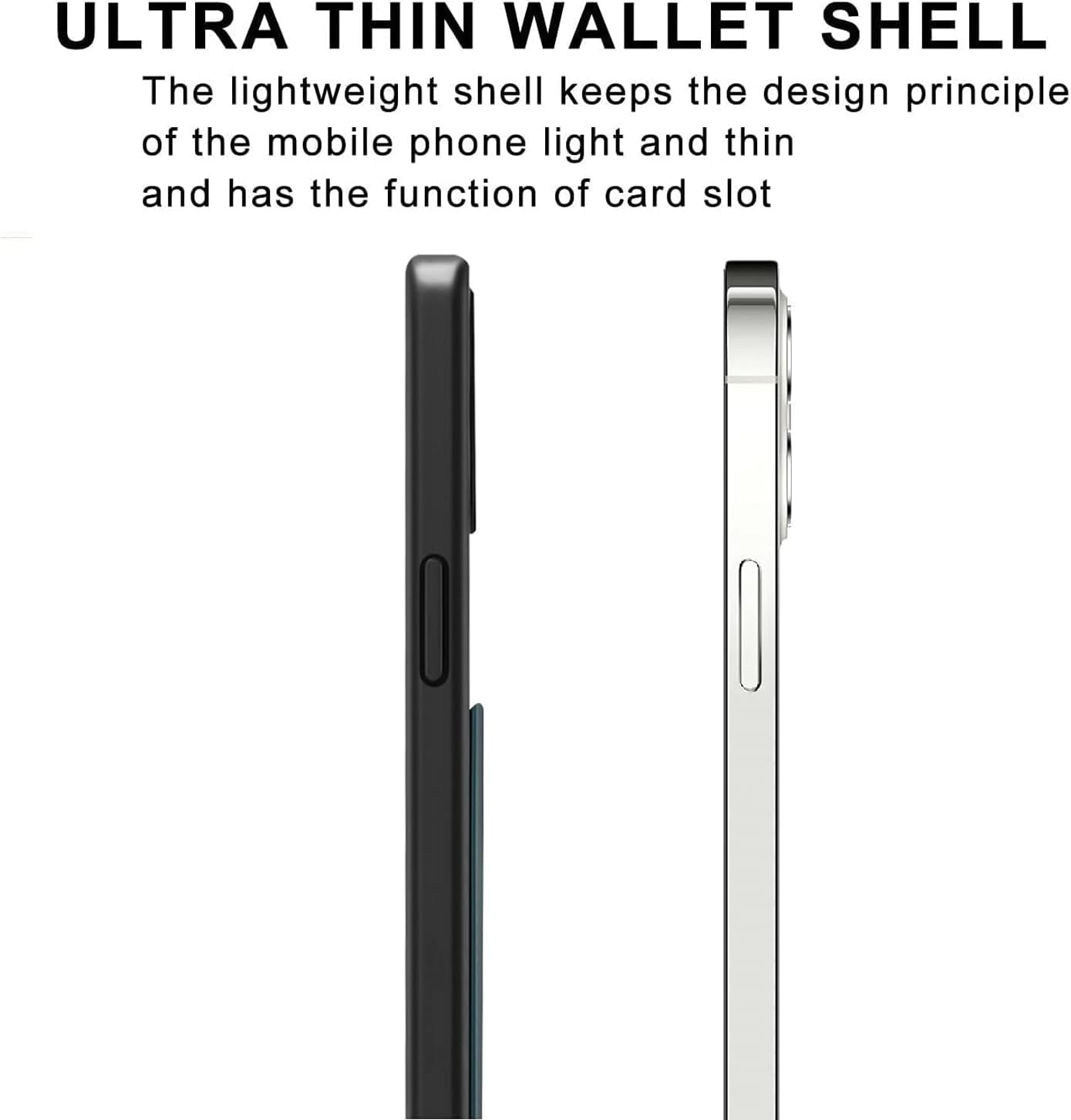 Kowauri Funda para iPhone 15 Plus, piel sintética, con ranura para tarjeta de crédito, funda protectora ultra delgada para iPhone 15 Plus (6.7