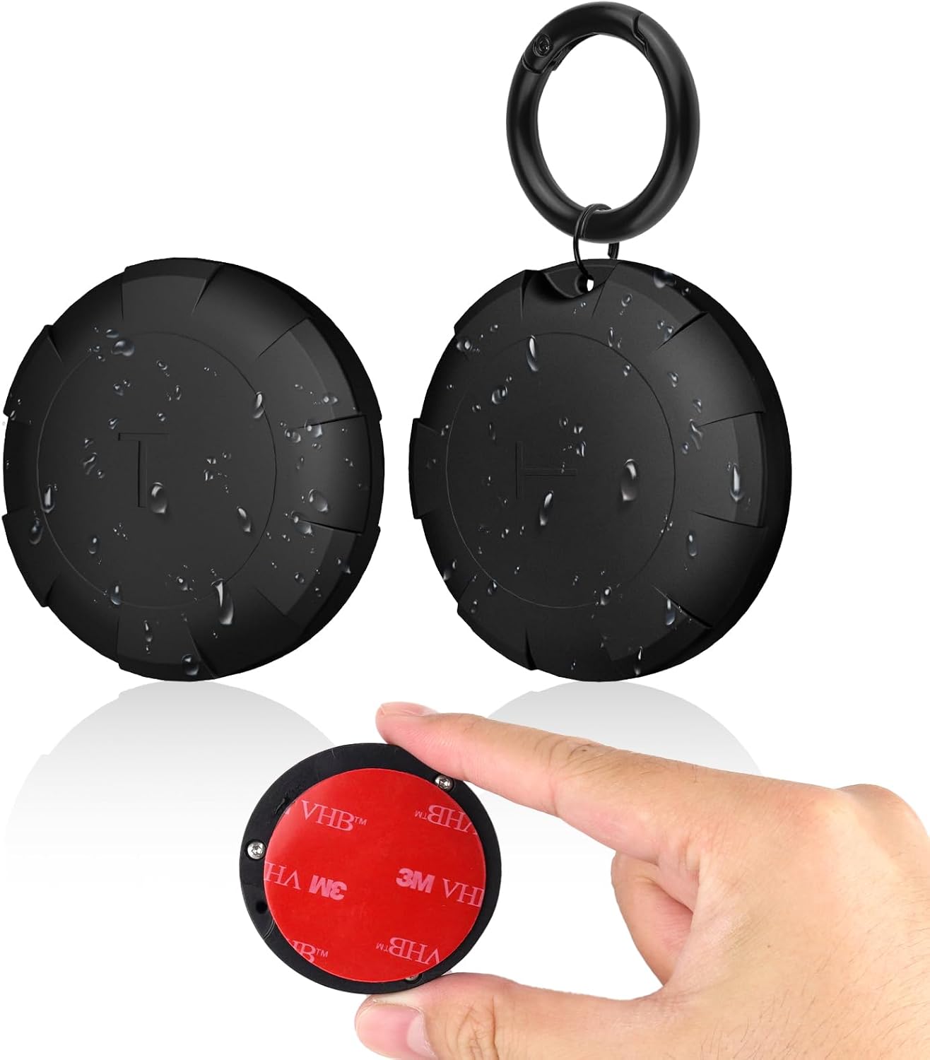 Funda impermeable IPX8 para Airtag, paquete de 2 llaveros de cubierta completa con adhesivo 3M para collar de perro, equipaje