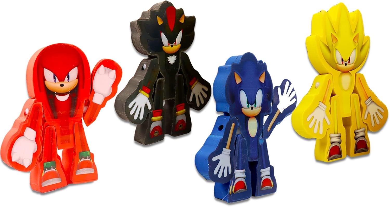Sonic The Hedgehog – Bolsa ciega para fiestas de cumpleaños de niños, paquete con 6 paquetes misteriosos con figuras y bolsas de botín, suministros