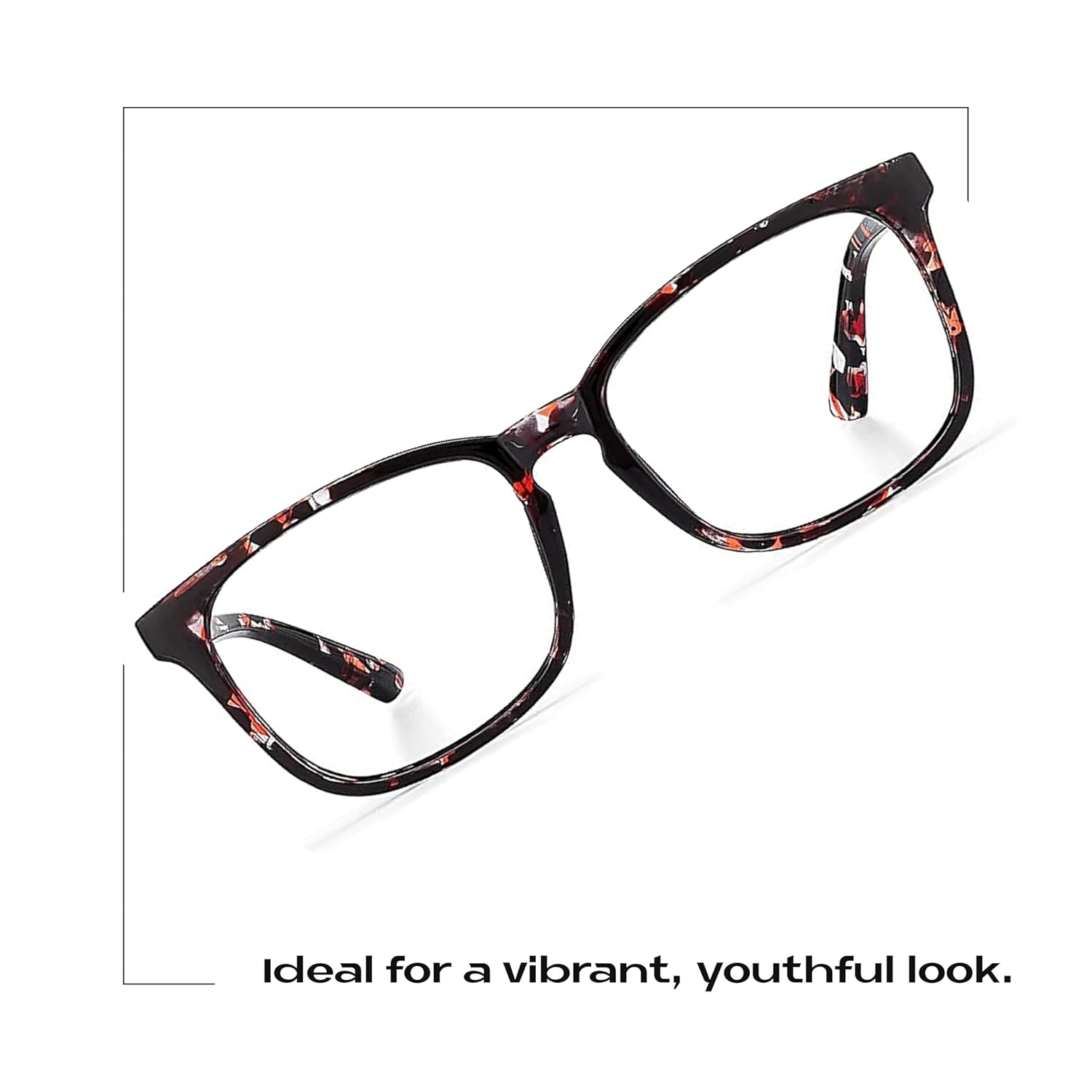 Readerest Lentes de lectura con bloqueo de luz azul (tortuga rosa, aumento de 0.00), anteojos para computadora con lente reflectante fina,