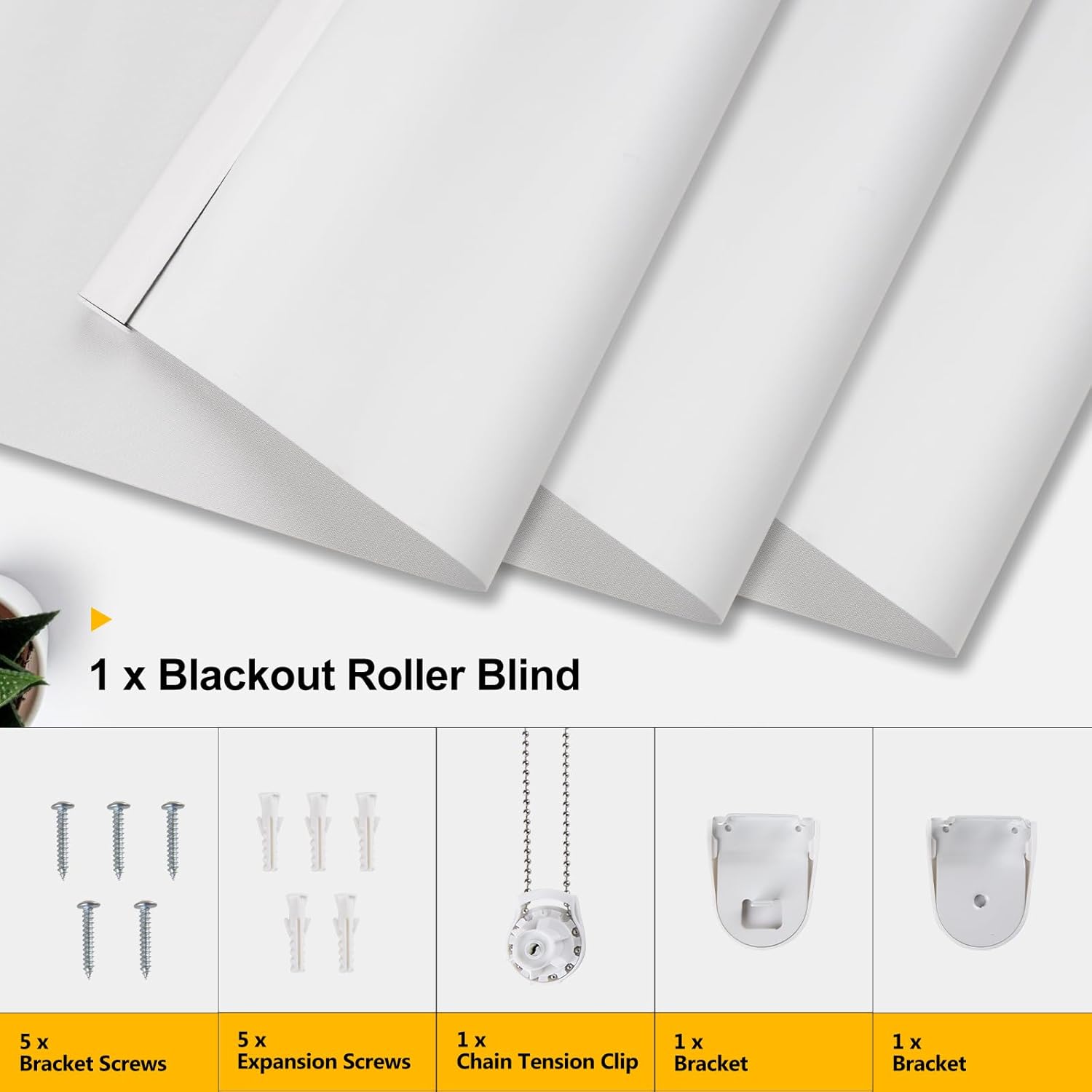 Homland Persianas opacas para ventanas con aislamiento térmico y protección UV, 100% sombra solar, cordón de cuentas de metal, persianas enrollables