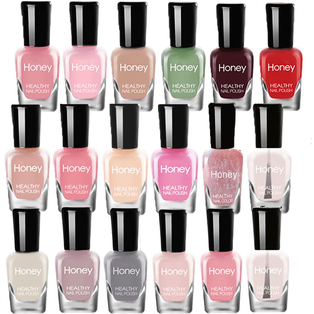 Juego de esmaltes de uñas no tóxicos, fácil de quitar y de secado rápido, juego de esmalte de uñas ecológico y orgánico a base de agua para mujeres,
