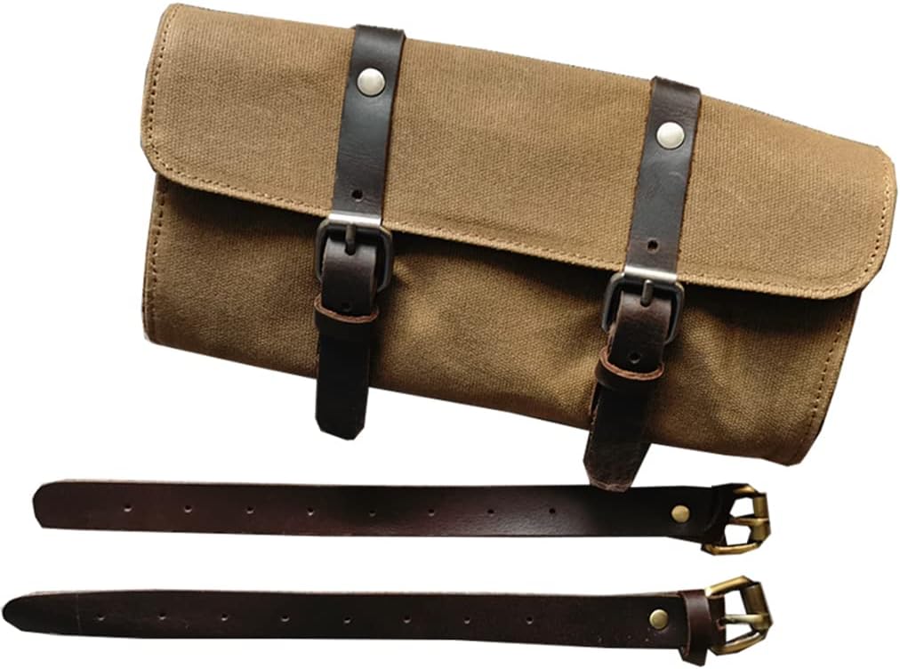 Bolsa de manubrio de motocicleta de estilo retro, bolsa de herramientas para horquilla de motocicleta, bolsa de herramientas de motocicleta, bolsa
