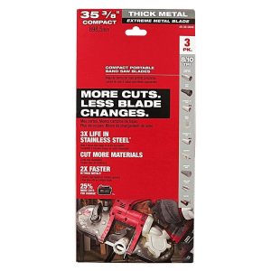48-39-0609 para Milwaukee 35-38″ 8-10 TPI Hojas de sierra de cinta de metal grueso extremo 3 unidades, con sierra de banda M18 2829-20 48-39-0609 para Milwaukee 35-38″ 8-10 TPI Hojas de sierra de cinta de metal grueso extremo 3 unidades, con sierra de banda M18 2829-20
