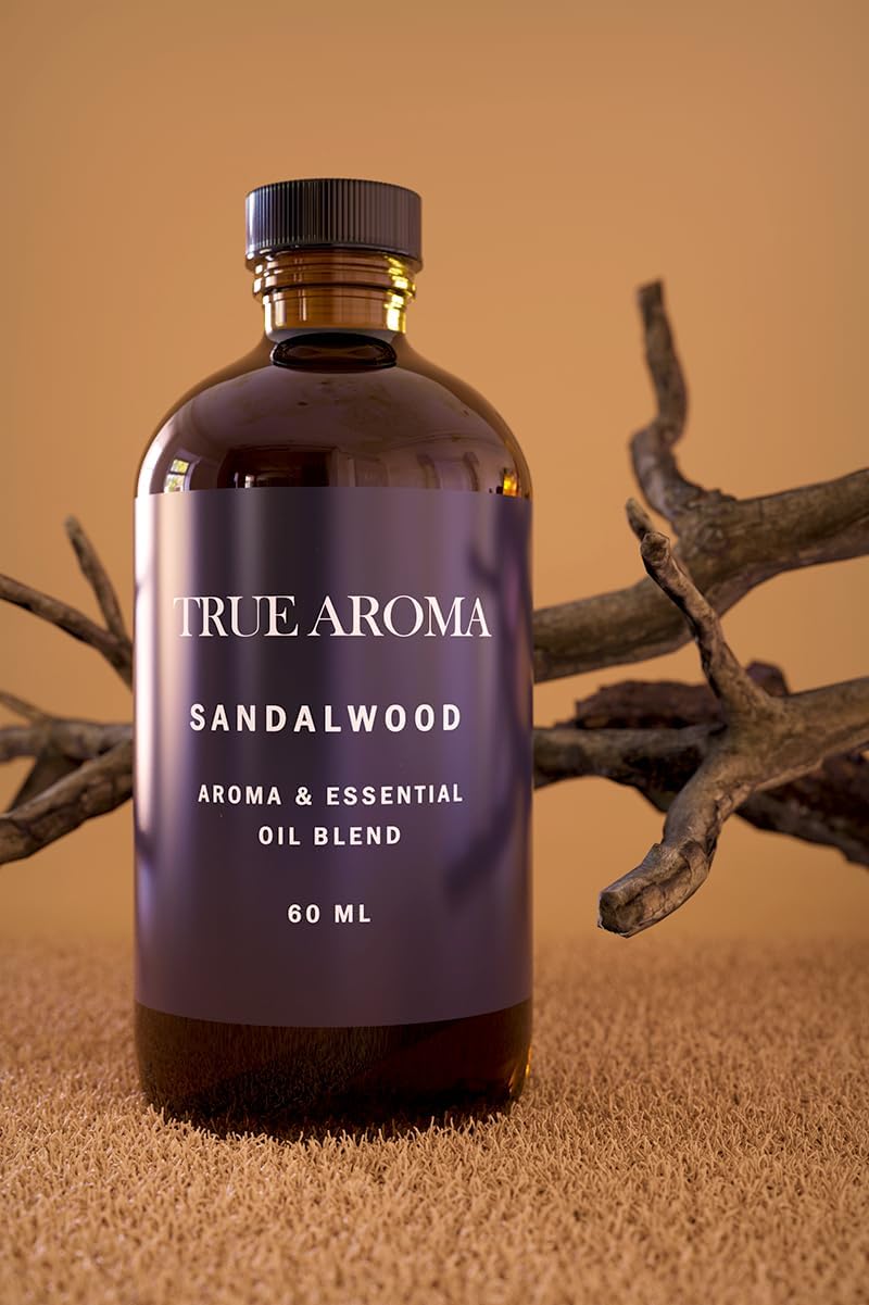 TRUE AROMA Aceite esencial de sándalo, aceites esenciales de sándalo para difusores de aroma, cedro, cardamomo, violeta, papiro, cuero, ámbar, iris,