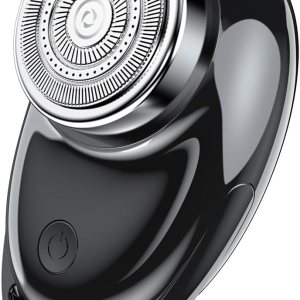 Afeitadora eléctrica de uso con un solo botón para hombre, rotativa, portátil, tamaño de bolsillo, recargable, húmedo y seco, IPX6 impermeable, Afeitadora eléctrica de uso con un solo botón para hombre, rotativa, portátil, tamaño de bolsillo, recargable, húmedo y seco, IPX6 impermeable,