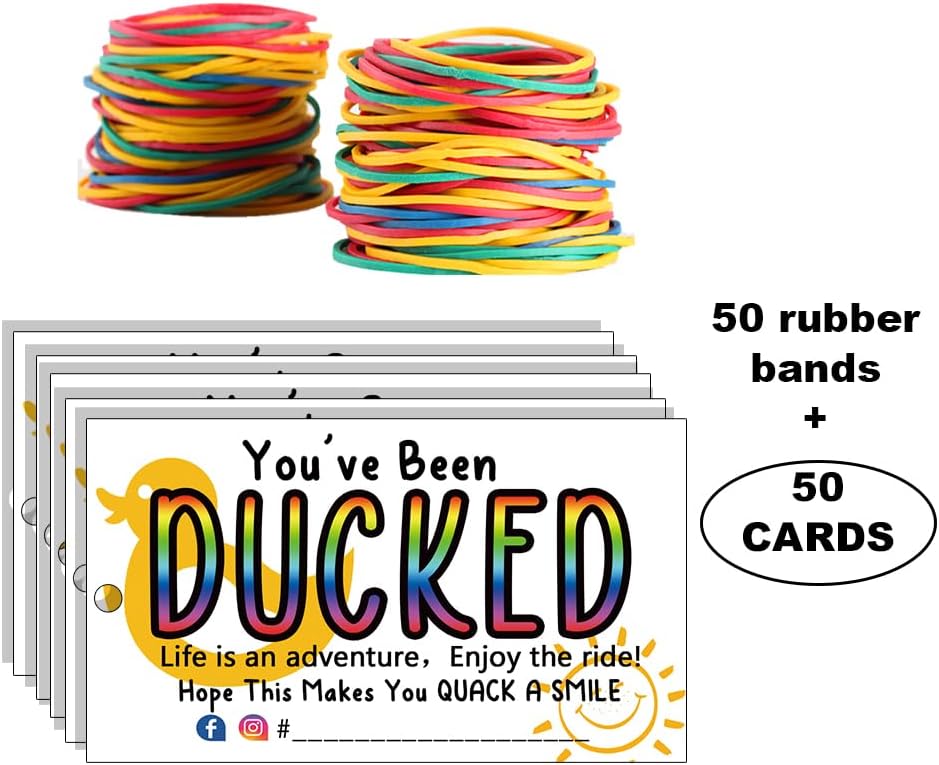 You’ve Been Ducked, etiqueta de pato de pato, tarjeta de juego de patito de pato, tamaño de tarjeta de visita de 3.5 x 2 pulgadas, diseño de fondo