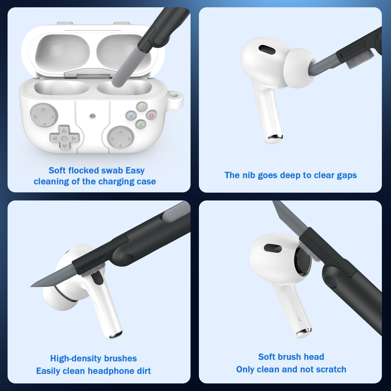 Funda para AirPods Pro de 21 generación con llavero, diseño de jugador de juegos para niños, hombres y mujeres, funda de silicona suave para AirPods