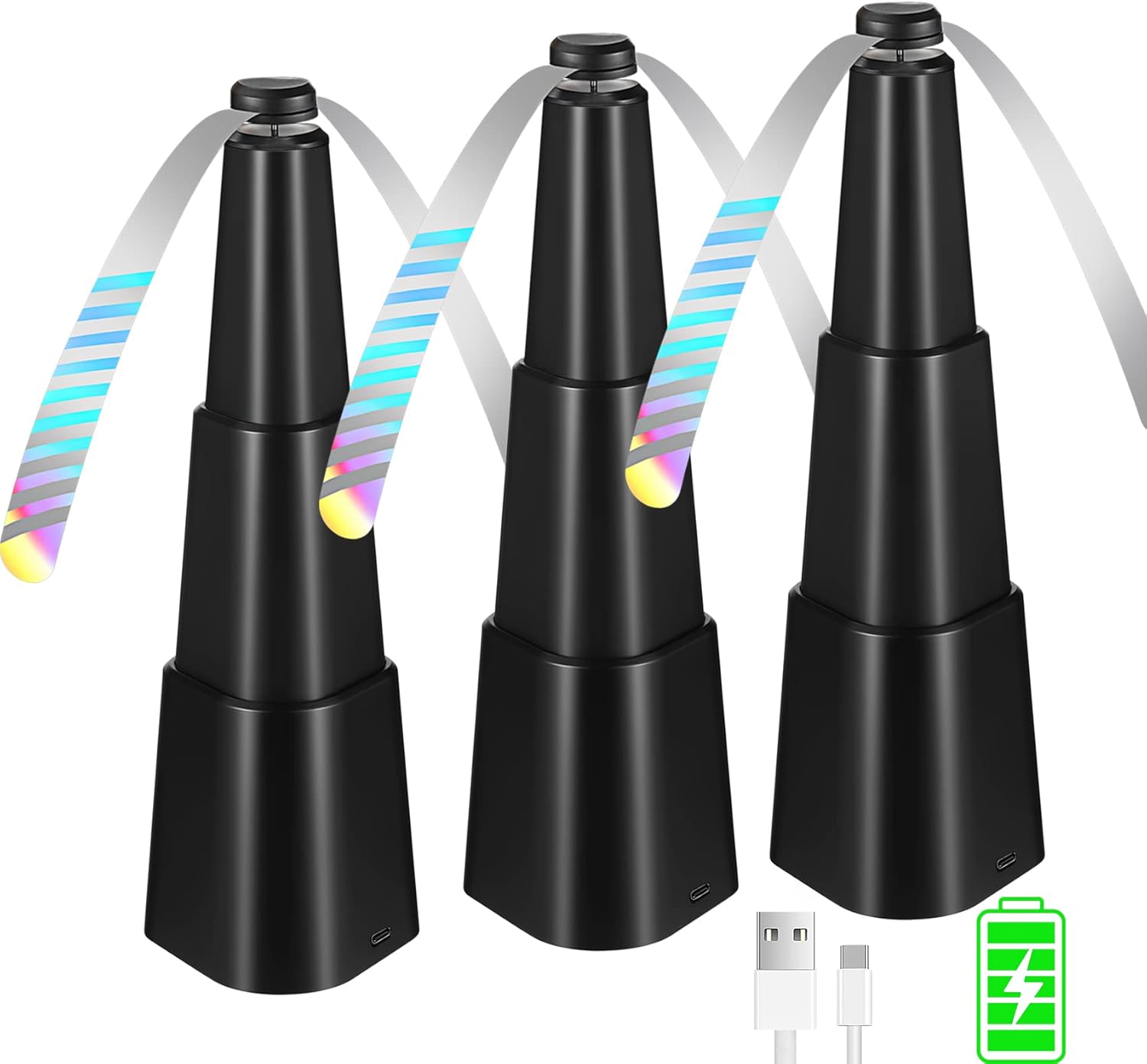 chemotex Ventilador de moscas para mesas, ventilador recargable para exteriores que mantiene las moscas alejadas, ventiladores repelentes de moscas