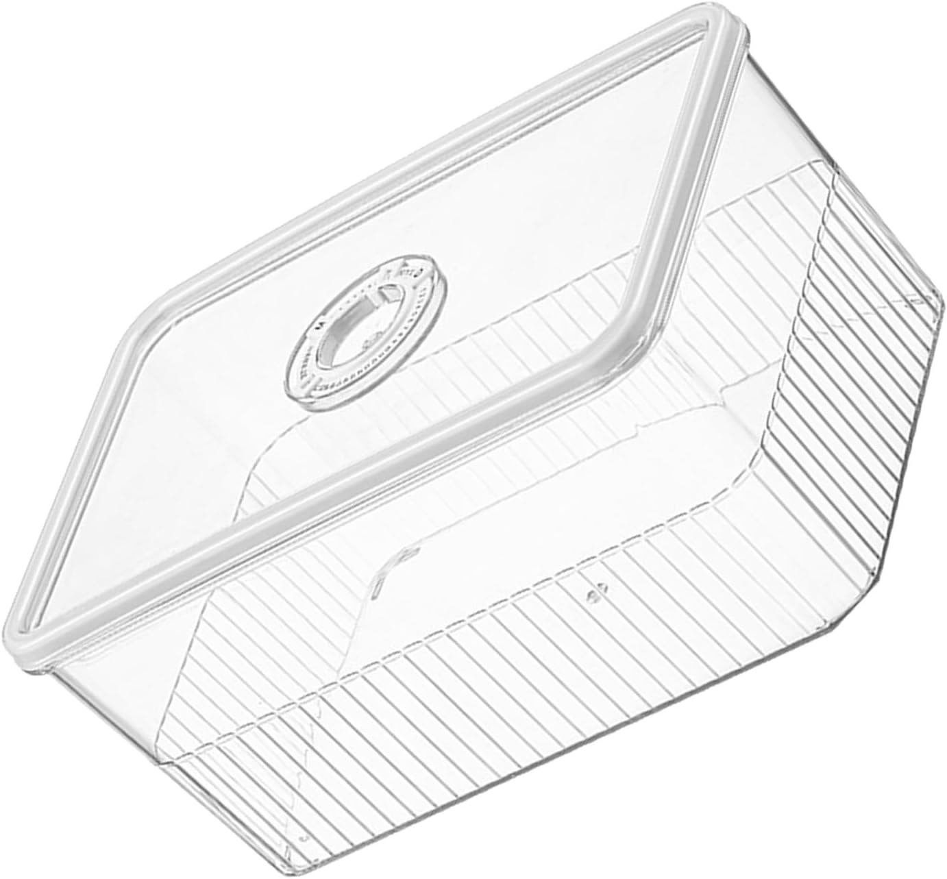 TOPINCN Contenedor de almacenamiento de frutas para refrigerador, caja de almacenamiento para refrigerador con tapa, plástico transparente sellado