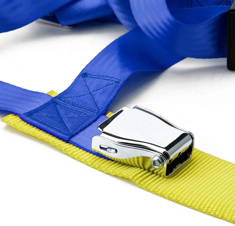 eat Belts Style Competition – Arnés de seguridad de 4 puntos a presión de 2 pulgadas, arnés de cinturón de seguridad con Camlock (azul)