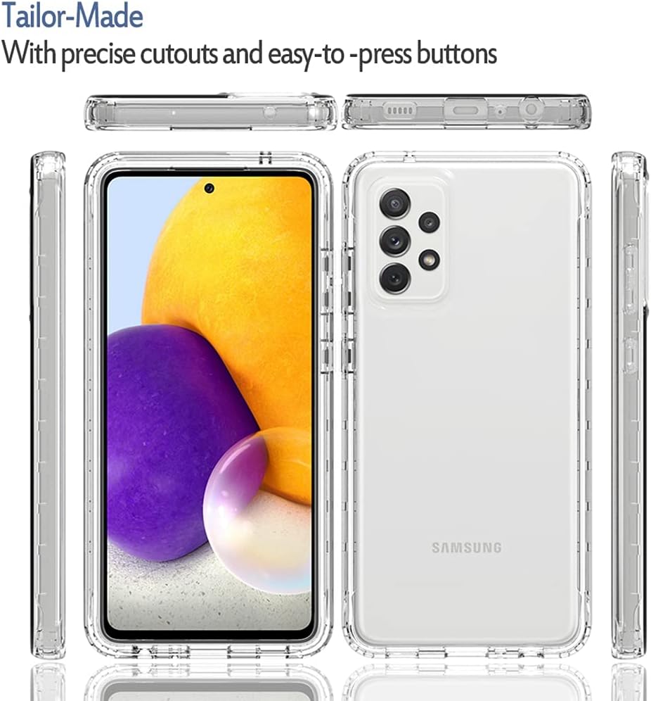Funda para Galaxy A72 5GGalaxy A72 4G, Samsung A72 5G Funda para niñas y mujeres, transparente de cuerpo completo, a prueba de golpes, carcasa de