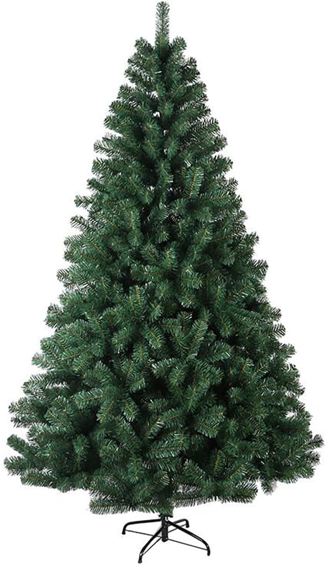 WJCWHH Árbol de Navidad artificial de abeto verde para decoración del hogar, oficina y fiesta, ligero y fácil de montar, soporte plegable, 5 pies