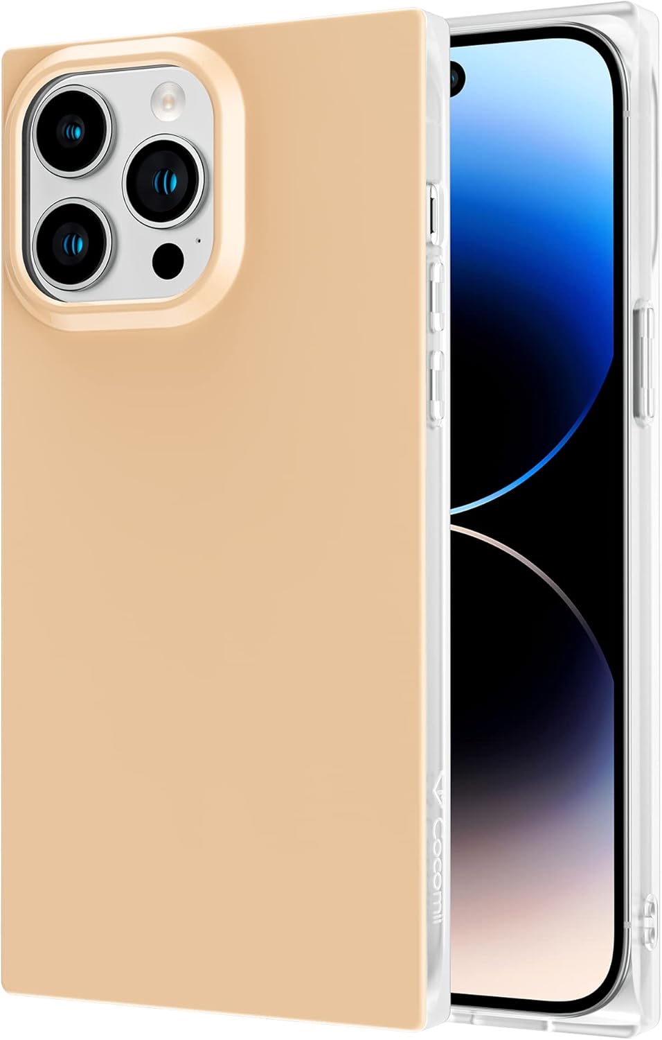 Cocomii Funda cuadrada para iPhone 13 Pro, color liso neutro cuadrado, delgada, ligera, brillante, color sólido natural, funda estética de lujo