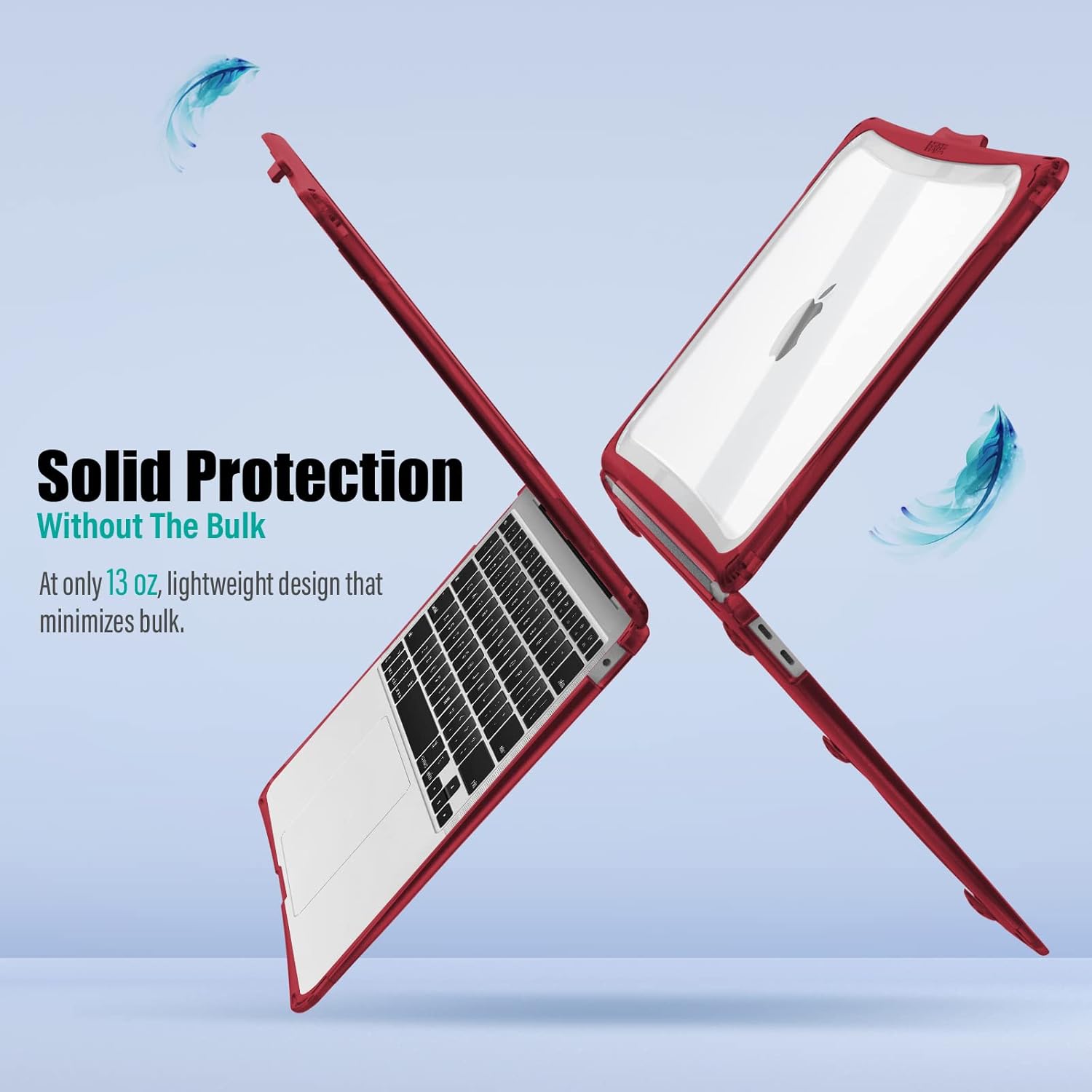 IBENZER Hexpact – Funda compatible con MacBook Air de 13 pulgadas 2022 2021 2020 M1 A2337 A2179 A1932, funda resistente con cubierta de teclado,