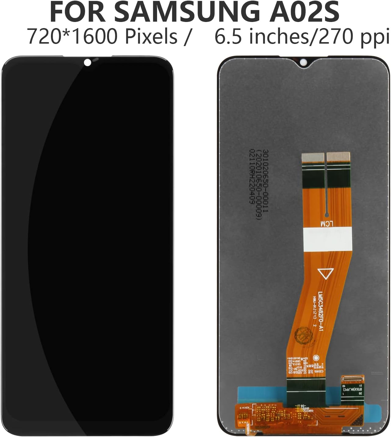 Para Samsung A02S Reemplazo de pantalla para Samsung Galaxy A02S LCD A025 A025U A025A A025V A025G Pantalla táctil Digitalizador Asamblea 6.5″