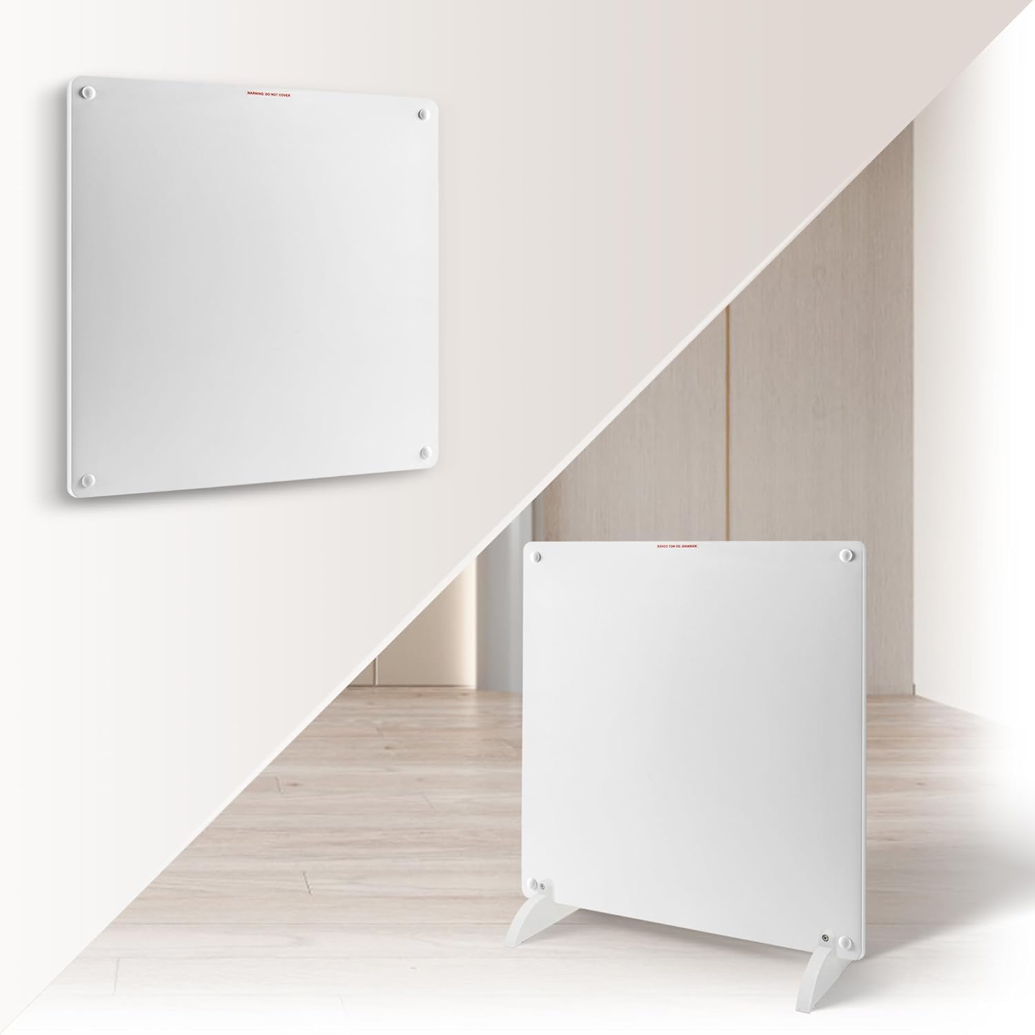 Panel calentador de espacio de montaje en pared, calentador de convección de 400 W, calentador de pared de cerámica de pie, funcionamiento