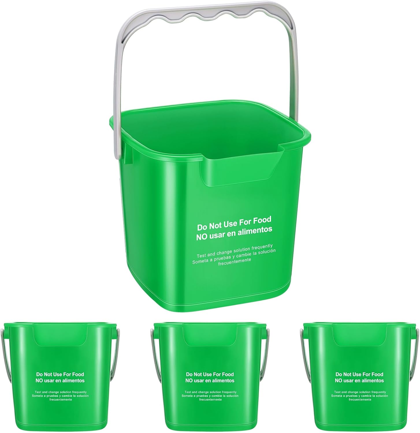 3 cubos de 6 cuartos de galón para limpiar pequeños cubos cuadrados de detergente para el hogar, comercial, restaurante, cocina, oficina, escuela
