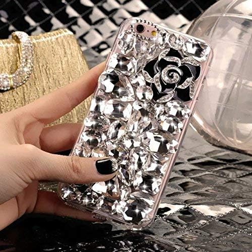 Funda para Moto G Pure,3D hecha a mano de lujo con piedras impresionantes con diamantes de imitación brillantes brillantes para Motorola Moto G