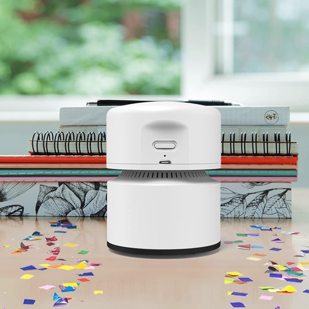 ODISTAR Aspiradora de escritorio, mini barredora de polvo de mesa, ahorro de energía con función de apagado automático, alta resistencia hasta 400