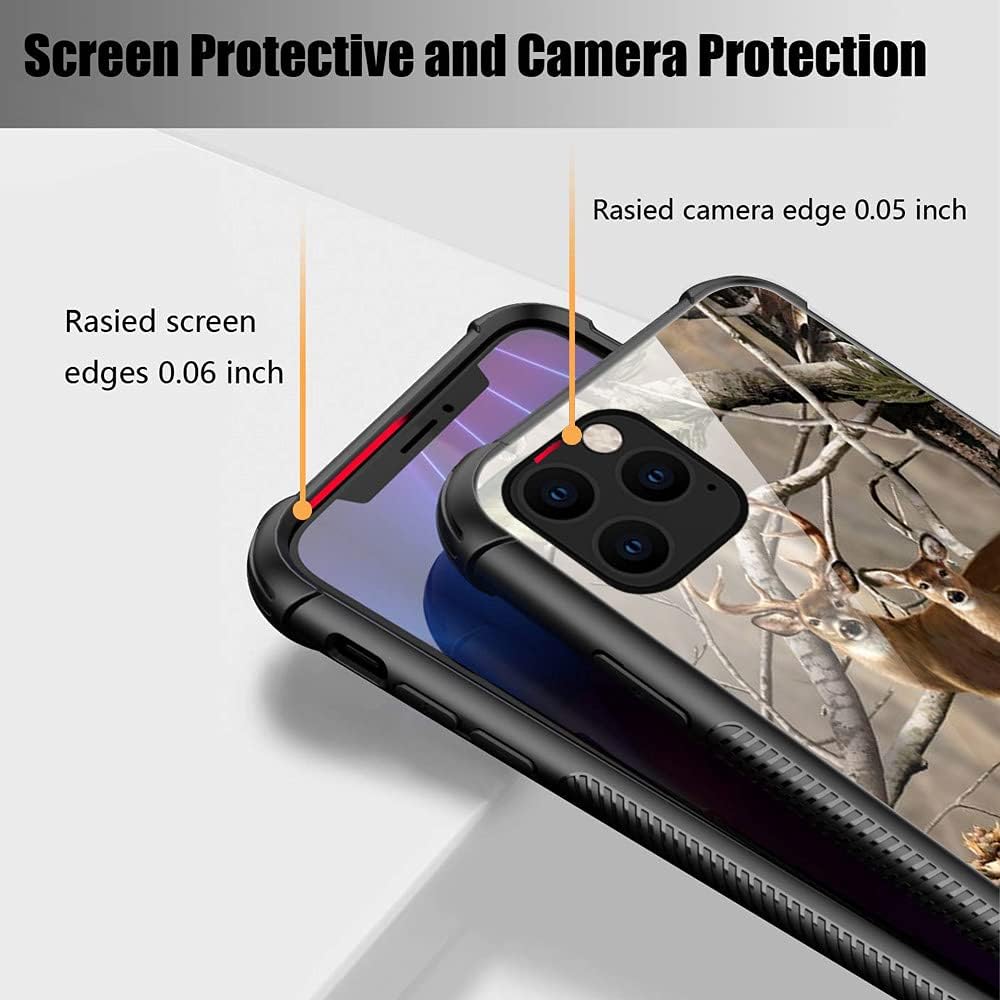 DAIZAG Funda compatible con iPhone 13, funda de protección contra caídas de ciervos de camuflaje para iPhone 13, diseño de bordes de TPU suave para