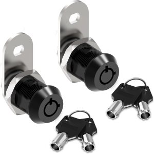 Paquete de 2 cerraduras negras de 58 pulgadas para gabinete, cerradura de almacenamiento para buzón de correo y llave similar, cerraduras para Paquete de 2 cerraduras negras de 58 pulgadas para gabinete, cerradura de almacenamiento para buzón de correo y llave similar, cerraduras para