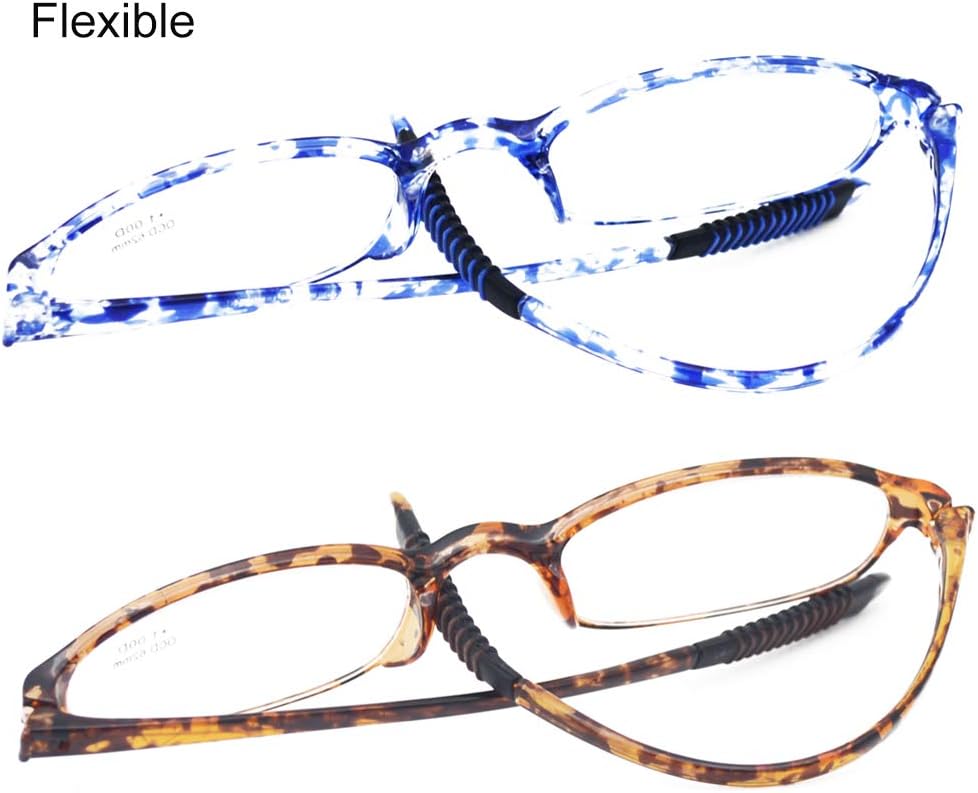 Lentes de lectura ligeros, lectores flexibles (plástico memoria), lectura irrompible para hombres y mujeres