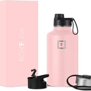IRON FLASK – Botella deportiva de 14, 18, 22, 32, 40, 64 o 128 onzas, 3 tapas (boquilla), acero inoxidable aislado al vacío, doble pared moderna, IRON FLASK – Botella deportiva de 14, 18, 22, 32, 40, 64 o 128 onzas, 3 tapas (boquilla), acero inoxidable aislado al vacío, doble pared moderna,