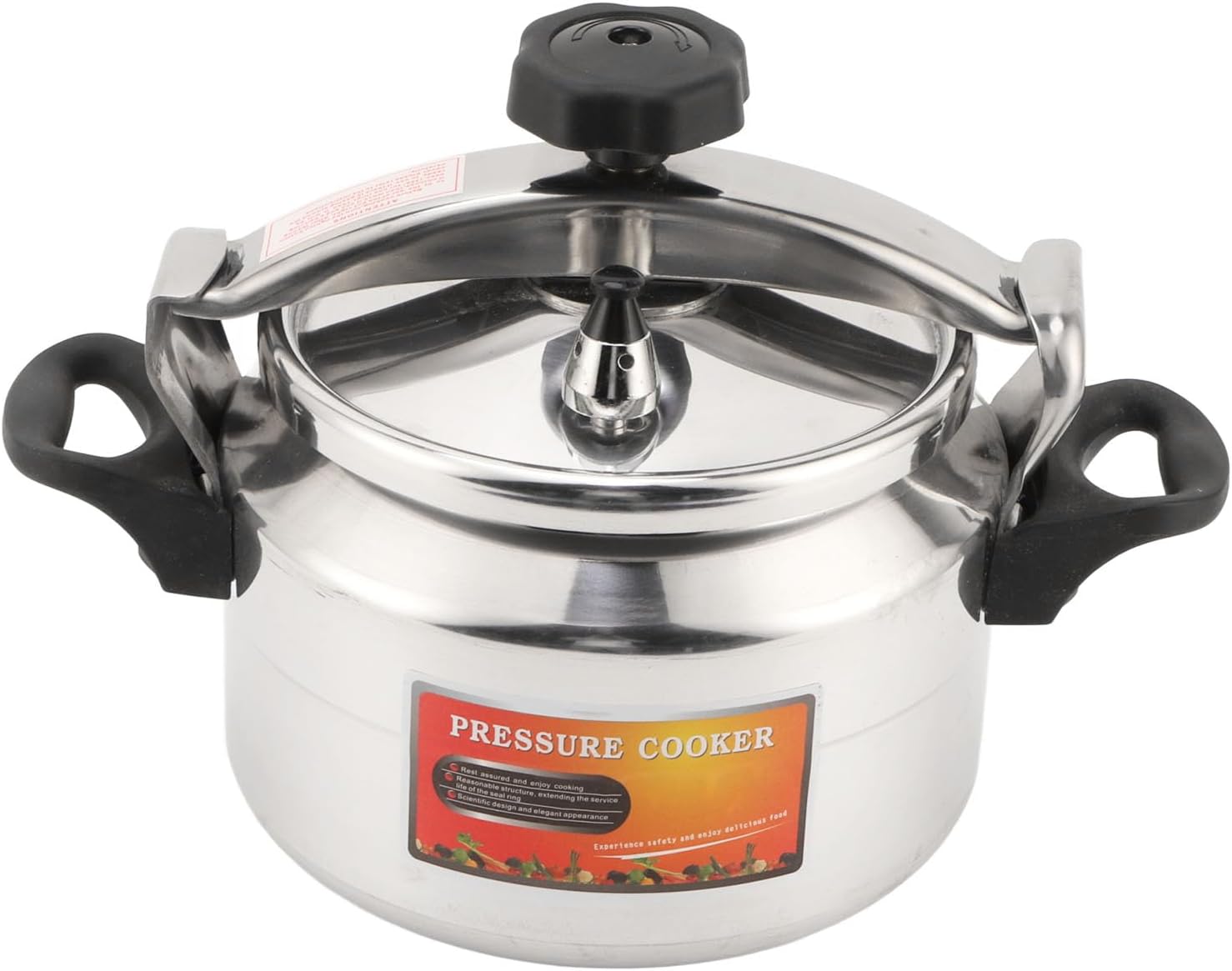Bote a presión, olla a presión de gran capacidad, fácil de abrir, cerrar, a prueba de explosiones, seguro para el hogar (4L)