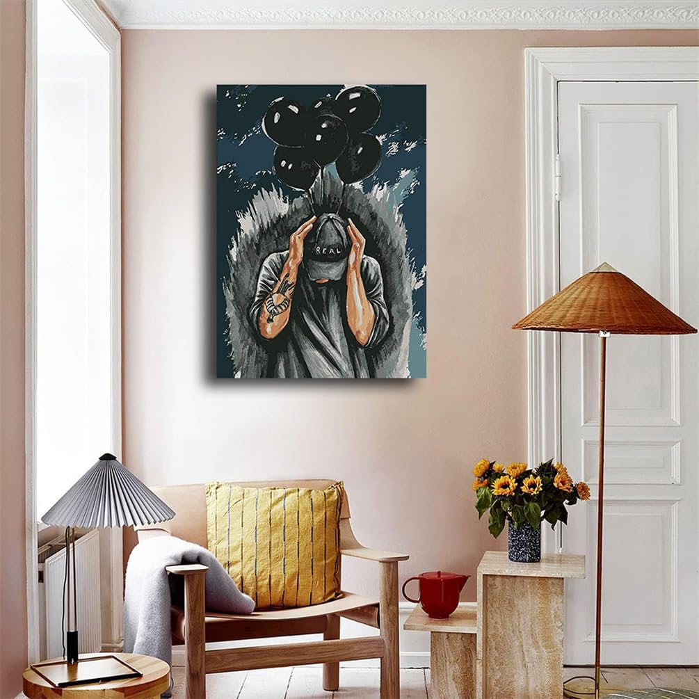 NF rapero nf Nf – Póster decorativo para pared, sala de estar y dormitorio, garaje, bar, cafetería, hogar moderno, enmarcado o sin marco (16 x 24