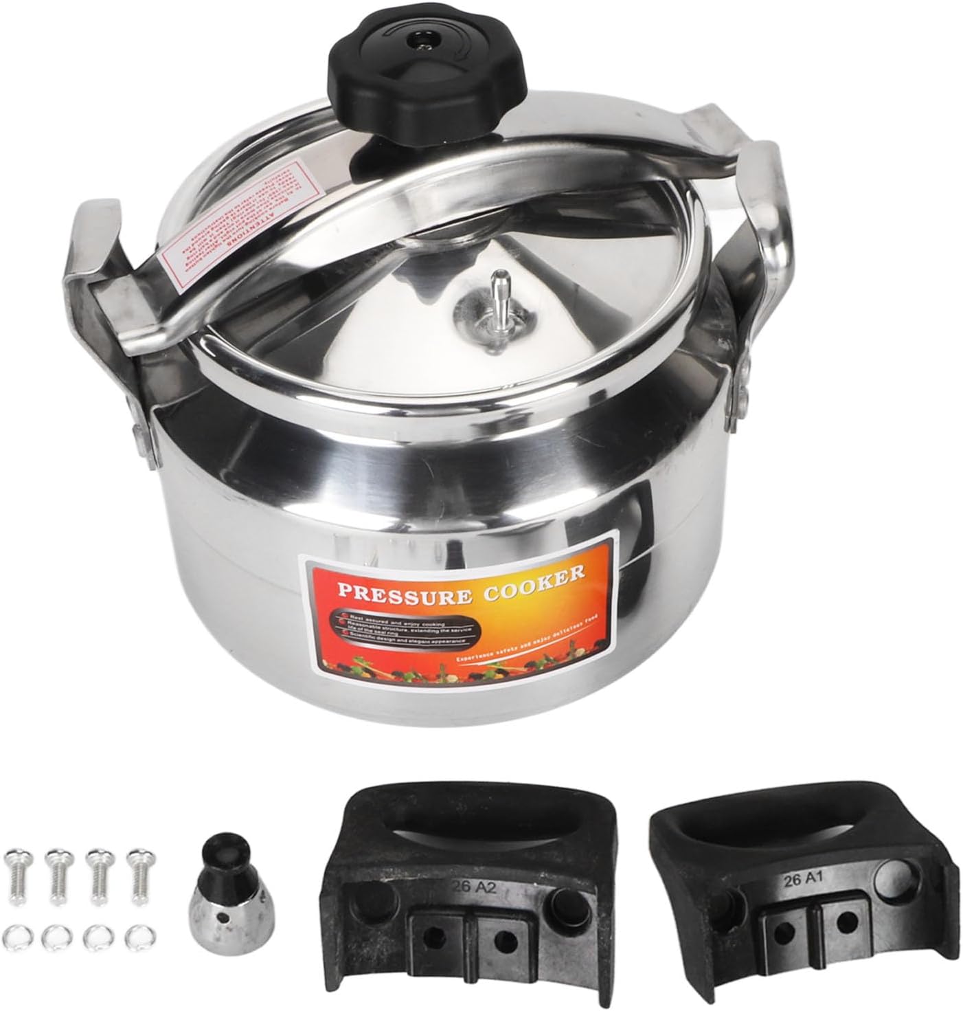 Cocina eficiente y segura con la olla a presión a prueba de explosiones de gran capacidad, ideal para estufas de gas y cocinas de inducción,