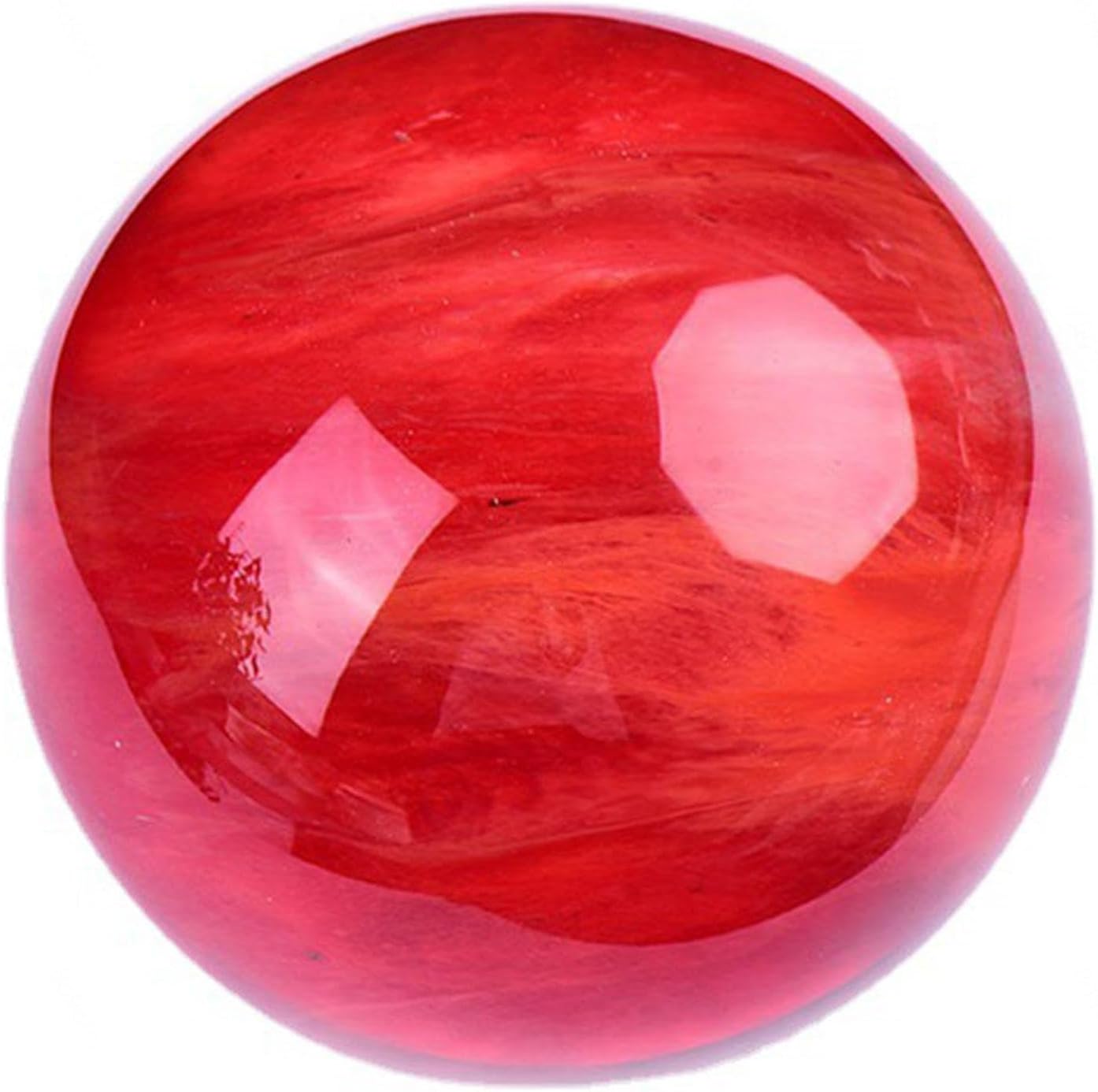 Bola de cristal de cuarzo fundido rojo transparente  Bola de obsidiana roja  Esfera de bola de rubí de cristal rojo natural  Piedra preciosa de