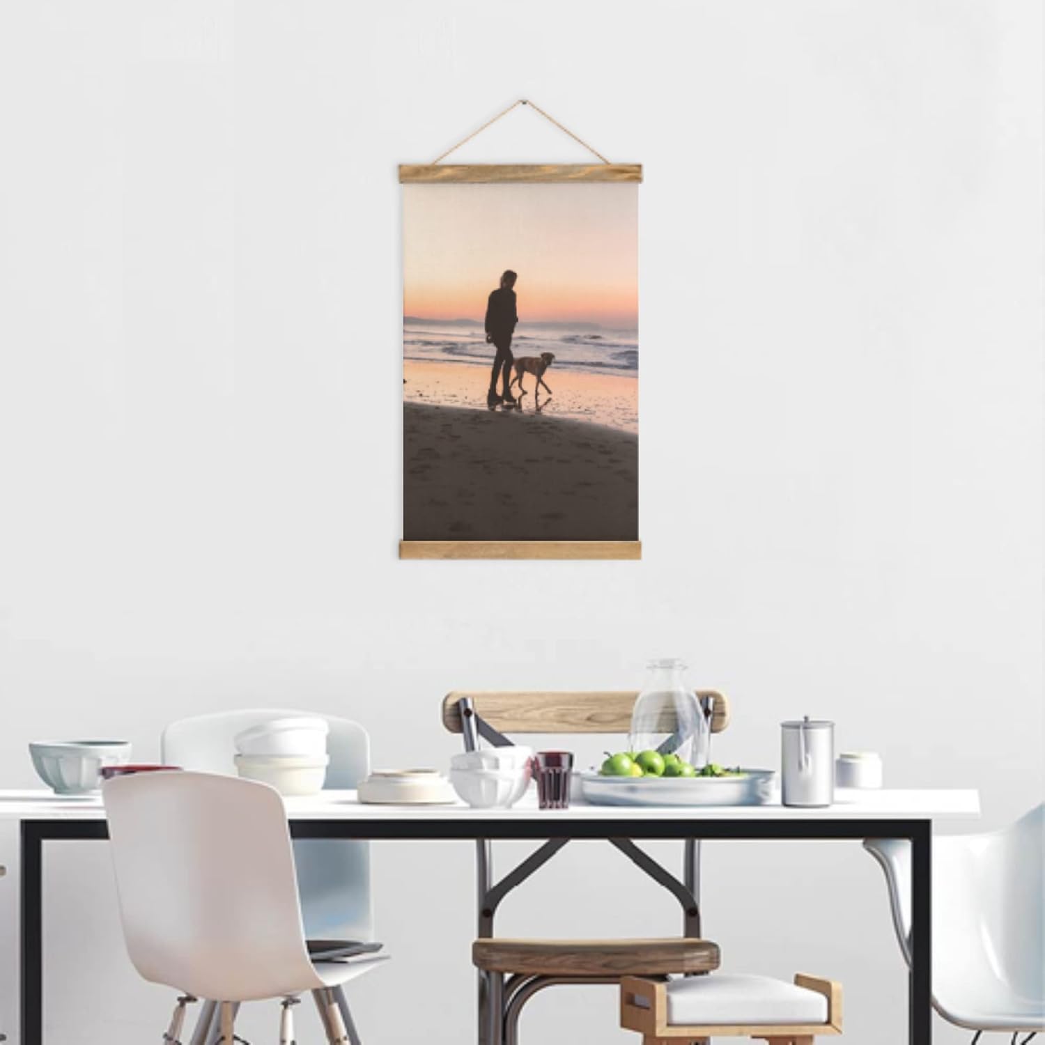 wxyzdq Póster colgante personalizado, diseño de arte de pared con tu propia foto, texto, pasatiempo, marco de madera ajustable, tela gruesa, lienzo