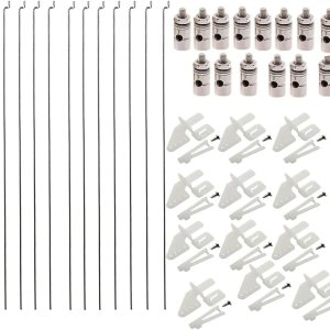 20 tapones de enlace de conector de varilla de empuje ajustables de 0.051 in y 20 cuernos de control de nailon de 0.827 x 0.394 in y 20 piezas de 20 tapones de enlace de conector de varilla de empuje ajustables de 0.051 in y 20 cuernos de control de nailon de 0.827 x 0.394 in y 20 piezas de