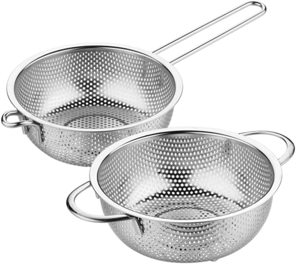 Colador de malla cesta colador cesta papas fritas titular omatome colador tazón frita cesta titular colador de alimentos colador pasta colador cesta